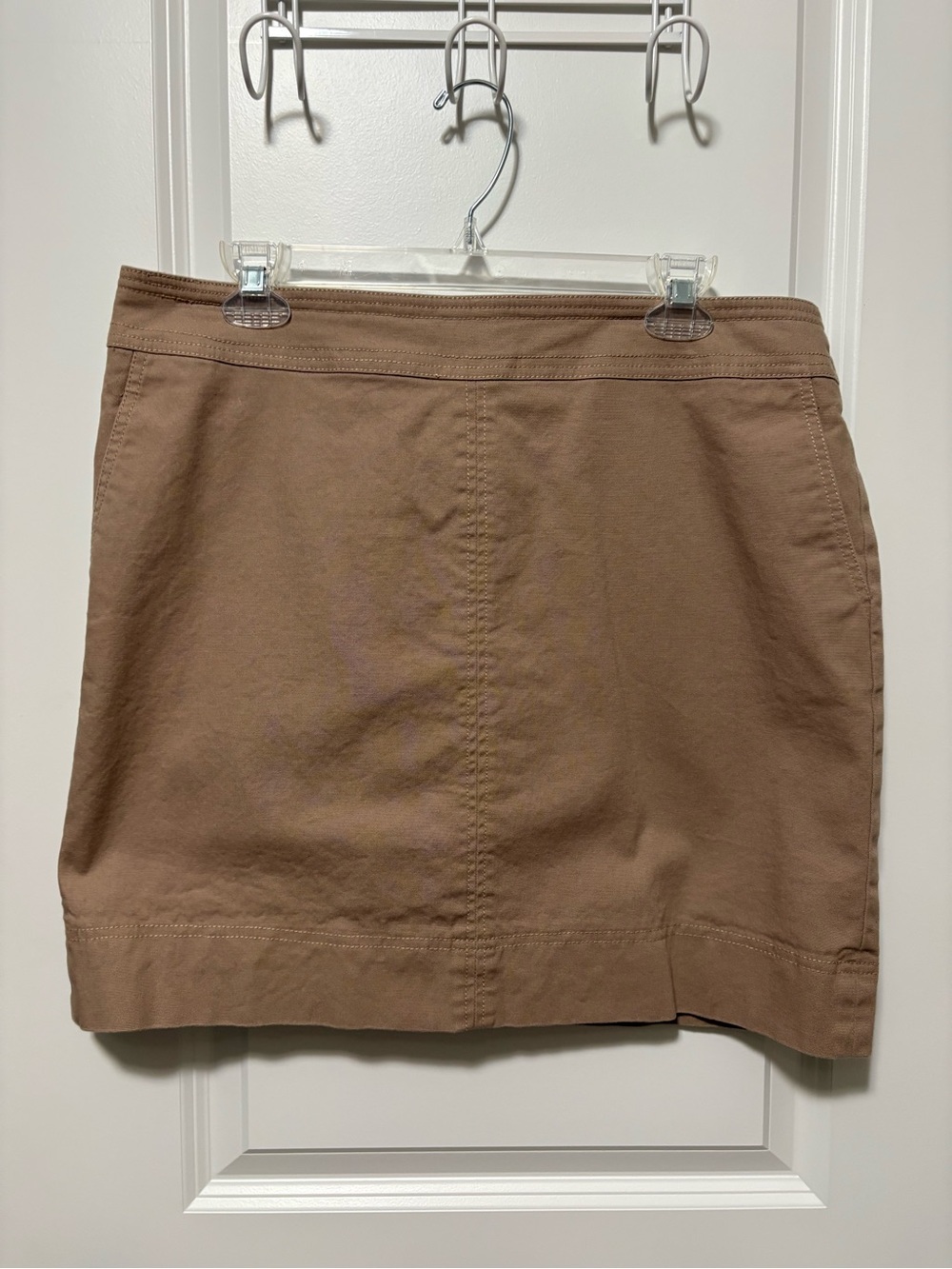 Talbots Tan Cotton Blend Mini Skirt